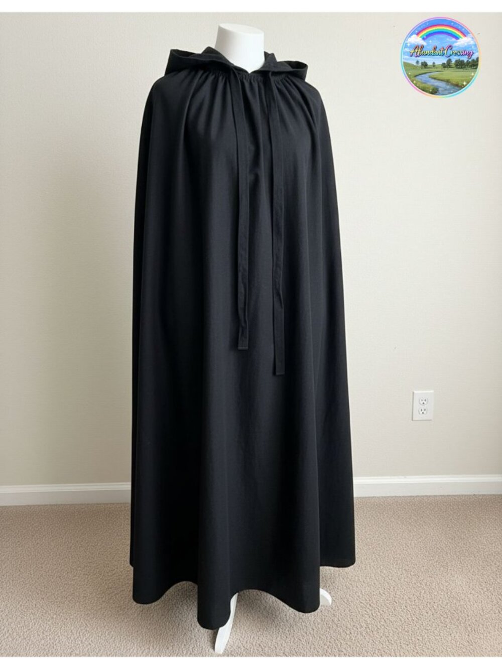 Velvet Hooded Cloak Cape Medieval Renaissance Viking Cosplay Costume